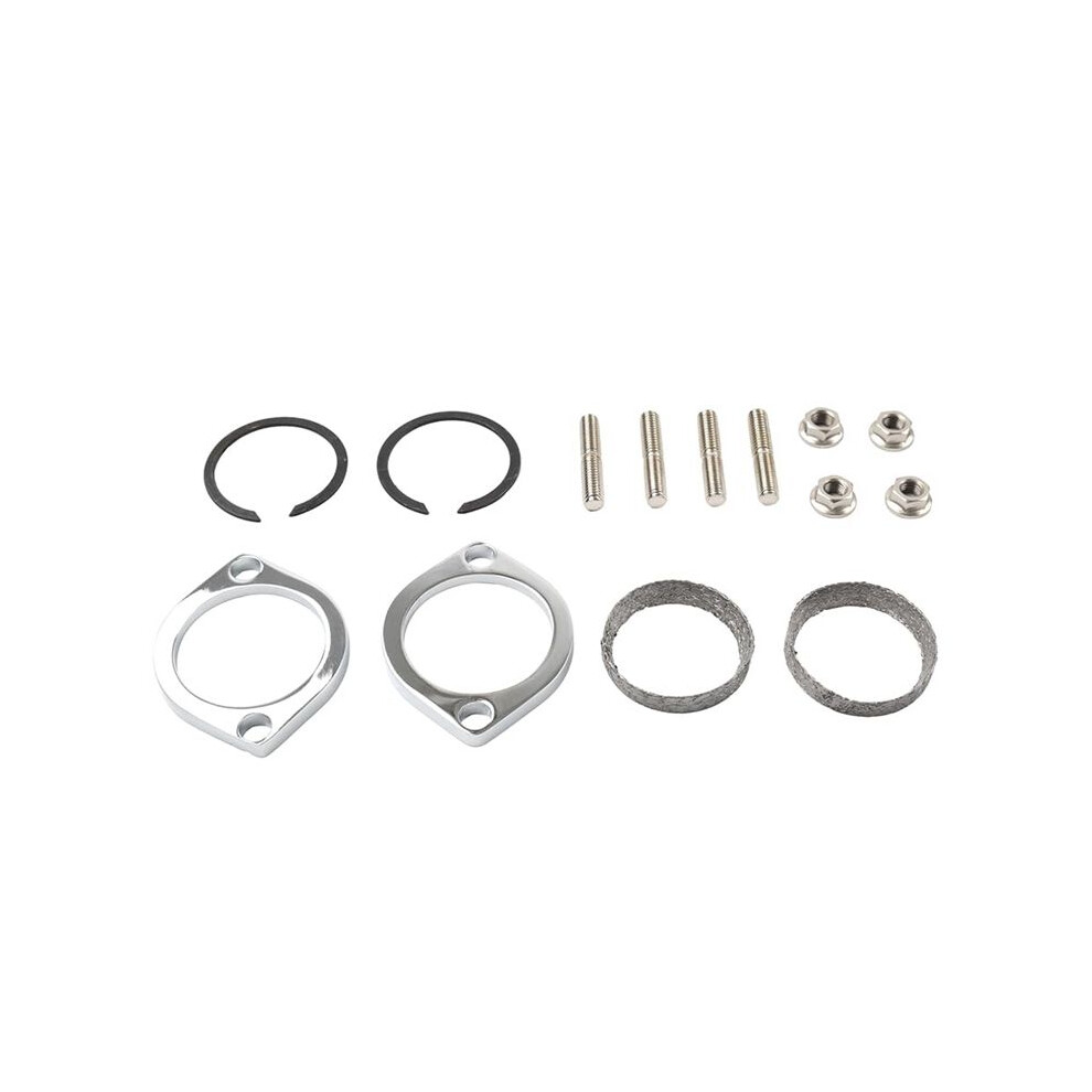 Exhaust Flange Install Kit Flanges Gaskets C-Clips Nuts Washers For Softail Sportster Dyna Touring 30-0205 6031897855163