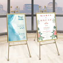 Metal Floor Easel Stand Gold 46.5 Inch 2 Pack