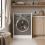Meuble cache-lave-linge - THE WHITE STONE - 707092 cm - Blanc mat - MDF mélaminé - Gain de place 3