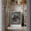 Meuble cache-lave-linge - THE WHITE STONE - 707092 cm - Blanc mat - MDF mélaminé - Gain de place 4