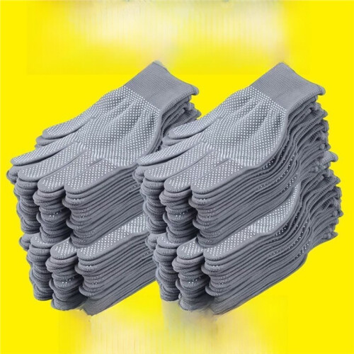 Nylon Work Gloves, Non-Slip, Wear-Resistant, Packaging,Protection, Breathable, Construction Site, Labor Protection Black 1