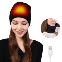 Zestaw podgrzewanej czapki i komina USB (2 sztuki)
