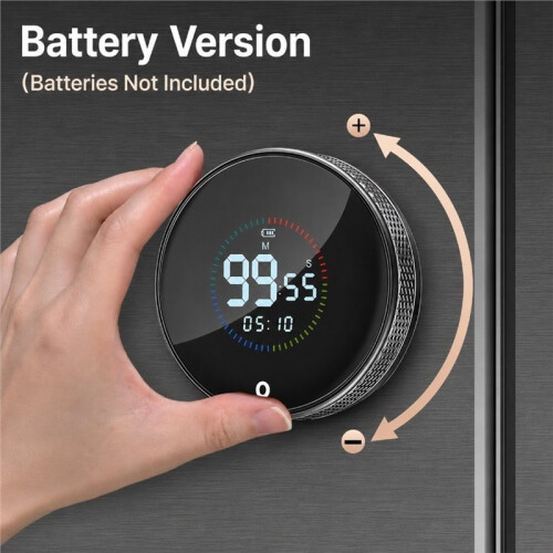 Round Magnetic Timer Kitchen Rotary Timer Back Bracket Design Stopwatch Clock Cooking Shower Remind Clock Home Accessory 2