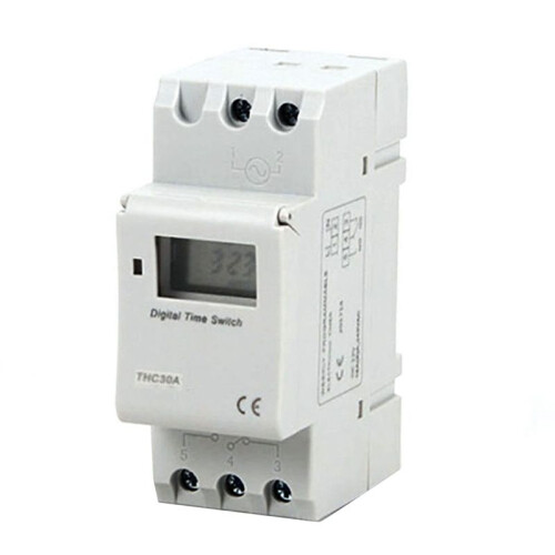 New Type Din Rail 2 Wire Weekly Seven Days Programmable Digital   Relay Timer Control AC THC 15A 30A 220V 12V 1
