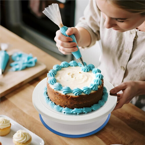 80PCS Cake Decorating Set-Non-Slip Turntable with Piping Tips, Scrapers & Tools for DIY Baking Tools Accessories 2