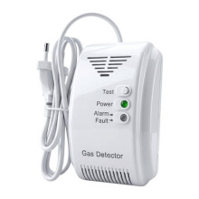 Propane Butane LPG Gas Detector Alarm Sensor for Motor Home,Marine, with LED Flash and Sound Safety Alert EU Plug