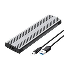 M.2 Solid-State-Festplattengehäuse mit USB 3.2, Metallgehäuse Zur Wärmeableitung, Externer Typ-C-Schnittstelle, /NVMe-Dualprotokoll B