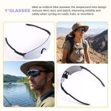 Frameless Cycling Glasses Sports Sunglasses Outdoor Bike Goggles UV-Protective Riding Eyewear for Cycling Driving A