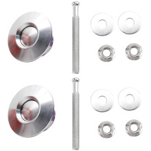 2 PCS Push Button Quick Release Hood Bonnet Pins Lock Clip Car Bumper Kit Silver