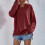 Damesblouse van polyester met lange mouwen en V-hals 2