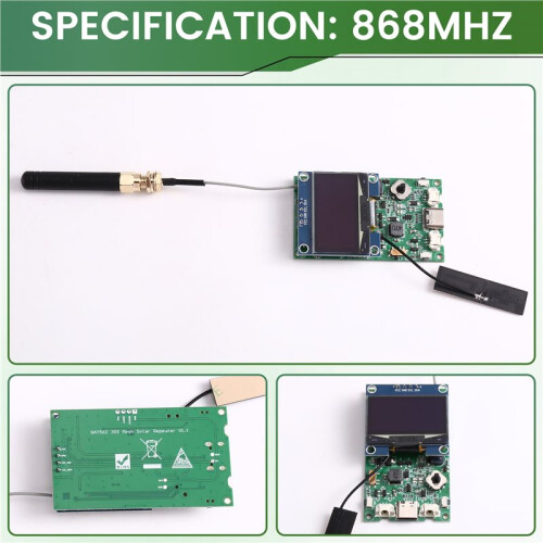 Módulo LoRa para Meshtastic GAT562 30S Pod com Tela OLED de 1,3 Polegadas, RF52840, SX1262, L76K, GPS, LoRa Meshcore 30dBm, BT, WIFI 868MHz 1