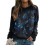 Damen-Langarm-Sweatshirt mit glitzerndem Grafikprint (1er-Pack) 4