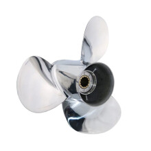 Marine Stainless Steel Outboard Propeller 3 Blade 11x15 Fit for Engines 25-60 13 Spline Tooth 663-45943-01-EL