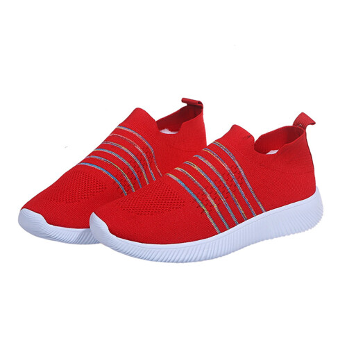 Γυναικεία παπούτσια πεζοπορίας Slip-On, αναπνεύσιμα, mesh, κόκκινο, μέγεθος 7.5 2