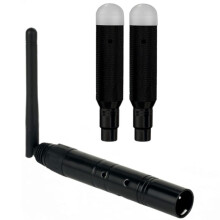DMX Wireless 2 Female Receivers and 1 Male Transmitter Control 2.4G for Dfi DJ Short Version for Led Stage PAR EU Plug