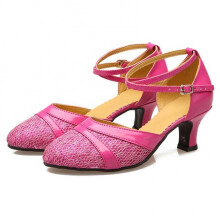 UTTOASFAY women's ballroom tango shoes pink size 38