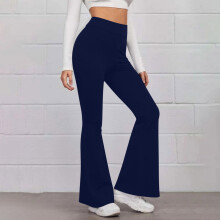 Lässige, schmal geschnittene Yogahose für Damen mit hohem elastischem Bund