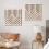 Rustic Wood Wall Art Abstract Farmhouse Decor White 7