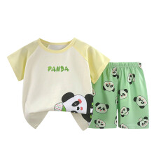 Zomeroutfit voor peuters met korte mouwen en print, maat 3M-6T