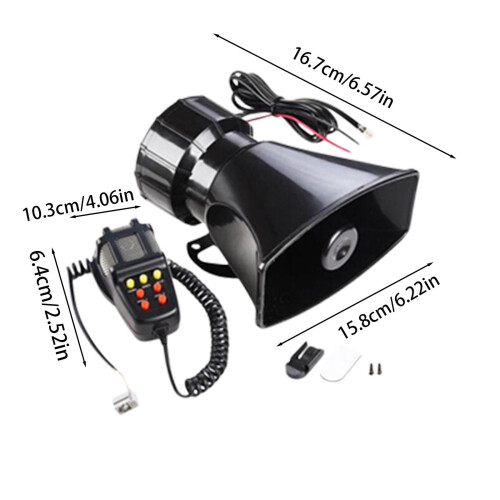 Motorfiets alarmluidspreker met vierkante opening, 12V 1