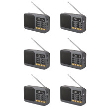 6X FM Radio DAB Radio Portable Small Emergency Recargable Ham Sound Box Vintage Music Speaker Mp3 A