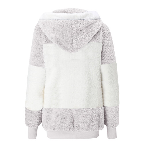 Dame vinterfrakke i fleece, grå, plus size 2