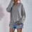Women's polyester long sleeve V-neck blouse 2