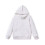 Mädchen-Kapuzenpullover, einfarbig, mit Tasche, langärmelig, weiß, Größe 4