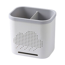 Escurridor de dos niveles gris para palillos y cubiertos