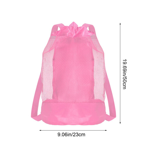 Pink Mesh Beach Backpack for Kids - Lightweight 2