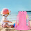 Pink Mesh Beach Backpack for Kids - Lightweight 6