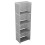 Metal tiered bookshelf tall narrow rectangle shelf unit 1