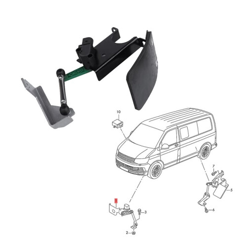 7E0941274A Rear Left Body Height Sensor for  Multivan Transporter T6 16-19 Headlight Liquid Level Sensor Pull Rod 1