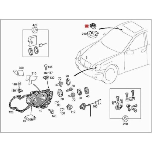 2218700092 Rain Sensor Light Module for - C S CL Class CLK Class  C200 S63 S65 Humidity Sensor 2