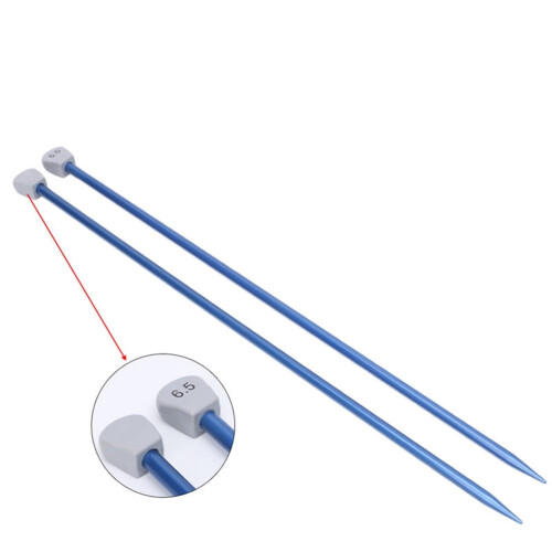 Aluminum Knitting Needles Straight 2 pcs 1