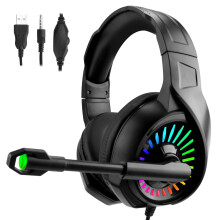 Casque de jeu avec micro pour PS5, PS4, PC et Switch, filaire, antibruit.