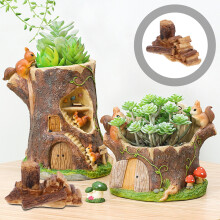 Miniatúrna soška škriatka zo živice, dekorácia na pník, 1 balenie