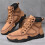 Men's Casual High-Top Leather Boots Warm Short Style 7