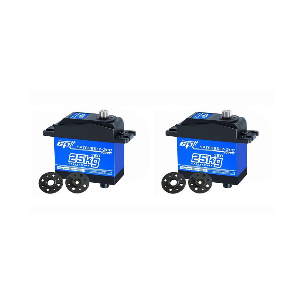 2X Spt 5325Lv Dual Axis Servo 360 Continuous Rotation 25Kg High Torque Metal Gear Digital Servo For Rc Robot 4711852824619