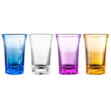 Unzerbrechliches, mehrfarbiges Schnapsglas-Set (4-teilig) – Gläser für Whisky, Tequila, Wodka und andere Spirituosen – Geeignet für die Bar