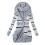 Cardigan da donna a righe con cappuccio, taglia XL 5