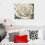 Tableau abstrait rose sur toile, décoration moderne, 1 pièce 5