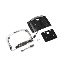 Motorcycle Rear License Plate Frame Relocation LED Light for Electra Glide/Road Glide/Road King 2009-2023 Silver