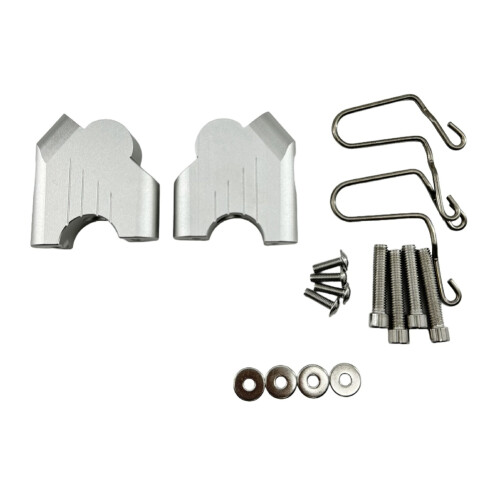 Motorcycle Accessories Handlebar Riser Adjustable Heightening Clamp Riser Kit for  R12 R12 NineT NINE T Silver