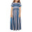 Robe de princesse rayée à manches courtes pour petite fille 2