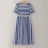 Robe de princesse rayée à manches courtes pour petite fille 4