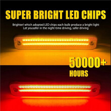 LED-Seitenmarkierungsleuchten Vorne und Hinten, Gelb und Rot, für H2 2003-2009, Vorne 25952319, Hinten 15114677