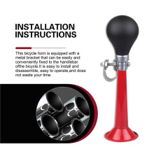 Bike Horn, Air Horn with Loud Decibel Sound, Classic Squeeze Handlebar Reminder Bell, Universal Safety Warning Device