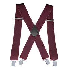 Men's 2-inch heavy duty suspenders adjustable X-back