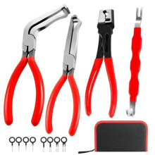 Automotive Electrical Disconnect Pliers Kit,with Straight&60 Pliers,Hose Clamp Plier,Wire Terminal Removal A